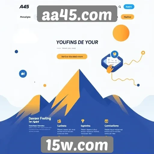 Estilo de design do site aa45.com atrai usuários