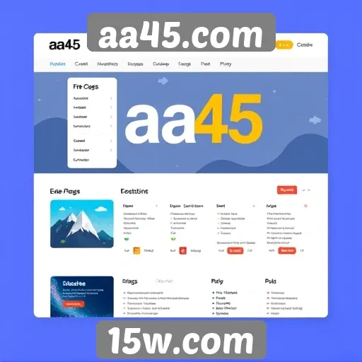 Análise da interface de usuário do site aa45.com